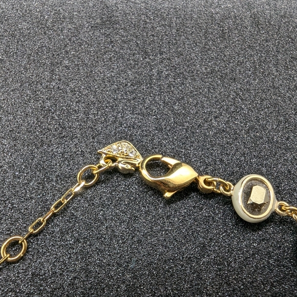 Swarovski Swan Logo Enamel Crystal Laser Link Bracelet - Picture 6 of 7